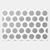 Red Green Silver Glitzer Polka Dog Weihnachten Geschenkpapier Set (Vorderseite 2)