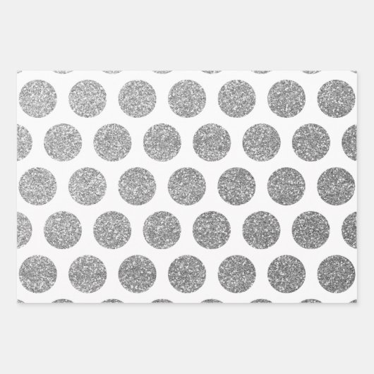 Red Green Silver Glitzer Polka Dog Weihnachten Geschenkpapier Set (Vorderseite 2)
