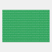 Red Green Silver Wiederholung Name Muster Weihnach Geschenkpapier Set (Vorderseite 2)