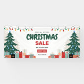 Red Green Simple Christmas Sale Outdoor Banner (Horizontal)