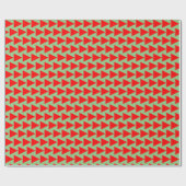 Red Green Simple Minimal Geometric Wrapping Paper Geschenkpapier (Flach)