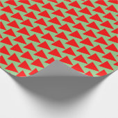 Red Green Simple Minimal Geometric Wrapping Paper Geschenkpapier (Ecke)