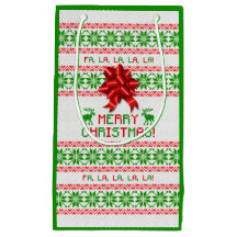 Red Green Snowflake Bow Ugly Christmas Sweater