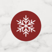 Red & Green Snowflake Confetti Konfetti (Klein Vorderseite)