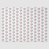 red green soccer balls pattern seidenpapier (Vorderseite)