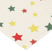 Red Green Star Muster Whimsical Moderne Weihnachte Großer Tischläufer (Ecke)