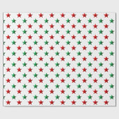 Red Green Stars Geschenkpapier (Flach)