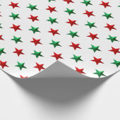 Red Green Stars Geschenkpapier (Ecke)
