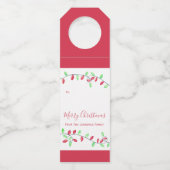 Red Green String Lights Weihnachtsgeschenk Flaschenanhänger (Vorderseite)