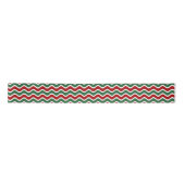 Red Green Stripes Muster Weihnachten Satinband (Vorderseite)