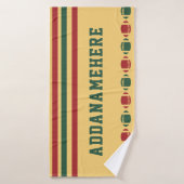 Red Green Strips Fußball Personalisiert Bath Handt Badehandtuch (Badehandtuch)