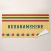 Red Green Strips Fußball Personalisiert Bath Handt Badehandtuch (Badehandtuch)