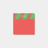 Red Green Strips Personalisiert 3x3 Post it notes Post-it Klebezettel (Vorderseite)
