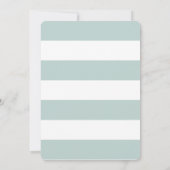 Red & Green Strips Weihnachtscocktail Party Einladung (Rückseite)