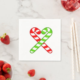 Red-Green Sweet XmaS Cool Candy Cane Serviette