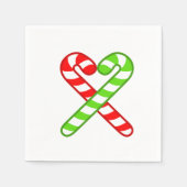 Red-Green Sweet XmaS Cool Candy Cane Serviette (Vorderseite)