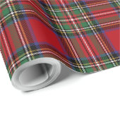 Red Green Tartan Geschenkpapier (Rolleneckpunkt)