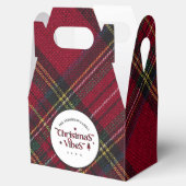 Red & Green Tartan: Nostalgische Weihnachtsmänner Geschenkschachtel (Geöffnet)