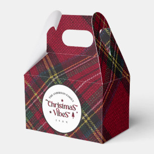 Red & Green Tartan: Nostalgische Weihnachtsmänner Geschenkschachtel