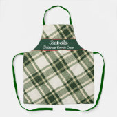 Red Green Tartan Plaid Personalized Christmas  Apr Schürze (Vorderseite)