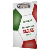 Red Green Team Farben Custom Fußball Coach Klemmbrett (Links)