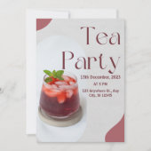 Red Green Tee Party Einladung (Vorderseite)