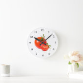 Red Green Tomato Food Art Runde Wanduhr (Zuhause)