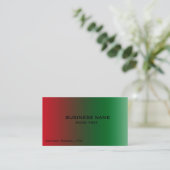 Red Green Transition Design benutzerdefinierte Vis Visitenkarte (Stehend Vorderseite)