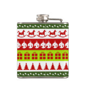 Red Green Ugge Weihnachts Sweater Festive Clipart Flachmann (Rückseite)