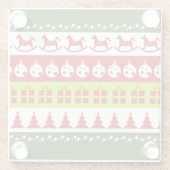 Red Green Ugge Weihnachts Sweater Festive Clipart Glasuntersetzer (Rückseite)