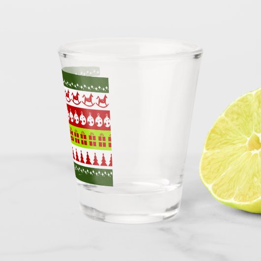 Red Green Ugge Weihnachts Sweater Festive Clipart Schnapsglas (Rechts)