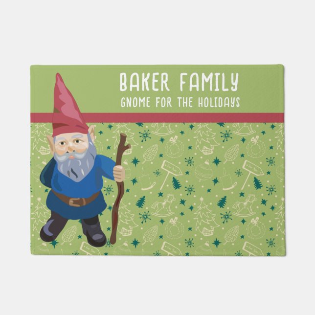 Red Green und Blue Gnome für den Winter in den Fer Fußmatte (Vorderseite)