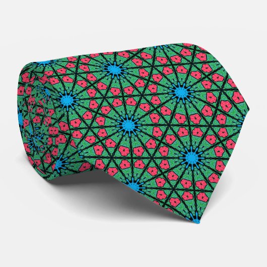 Red Green und Blue Neck Tie Krawatte (Gerollt)