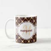 Red Green und Gold Monogram Kaffeetasse (Links)