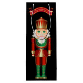 Red Green und Gold Nutcracker Geschenktüte Für Weinflaschen (Rückseite)