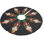 Red Green und Gold Nutcracker Polyester Weihnachtsbaumdecke (Schrägansicht)