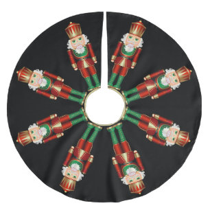 Red Green und Gold Nutcracker Polyester Weihnachtsbaumdecke