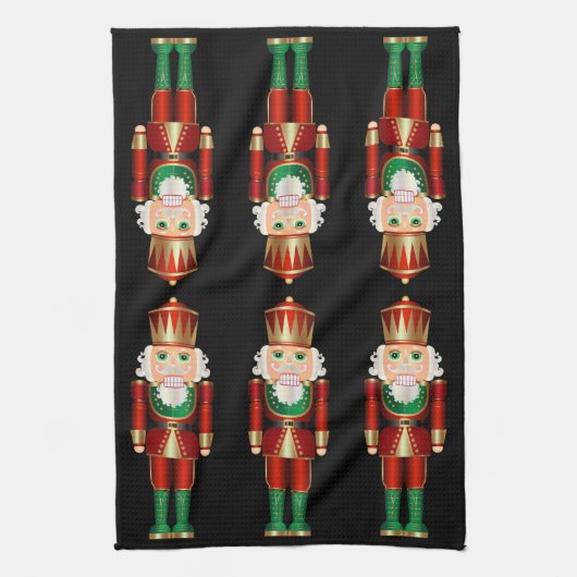 Red Green und Gold Nutcrackers Küchentücher (Vertikal)