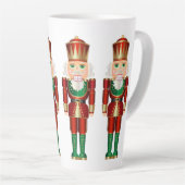 Red Green und Gold Nutcrackers Latte Tasse (Rechte Ecke)
