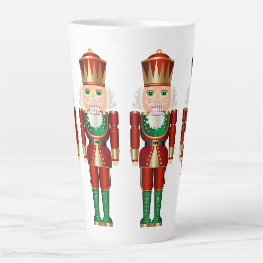 Red Green und Gold Nutcrackers Latte Tasse (Vorderseite)