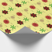 Red Green und Gold Weihnachten Geschenkpapier (Ecke)