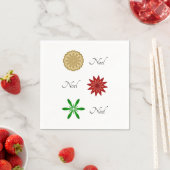 Red Green und Gold Weihnachten Serviette (Beispiel)
