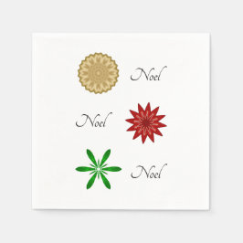Red Green und Gold Weihnachten Serviette