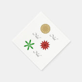 Red Green und Gold Weihnachten Serviette (Ecke)