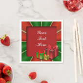 Red Green und Gold Weihnachtsboxen Napkins Serviette (Beispiel)