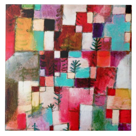Red Green und Violet, Paul Klee Fliese (Vorderseite)