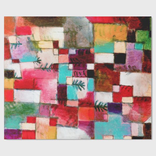 Red Green und Violet, Paul Klee Geschenkpapier (Flach)