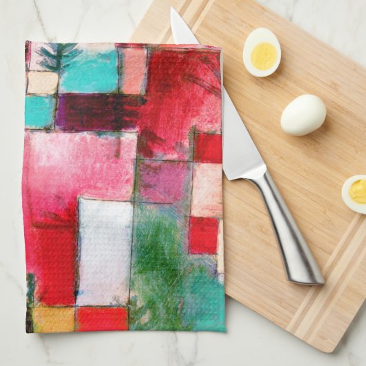 Red Green und Violet, Paul Klee Geschirrtuch (Viertel Falte)