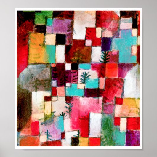 Red Green und Violet, Paul Klee Poster (Vorne)