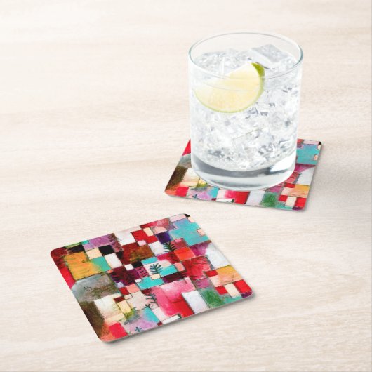 Red Green und Violet, Paul Klee Rechteckiger Pappuntersetzer (Vor Ort)